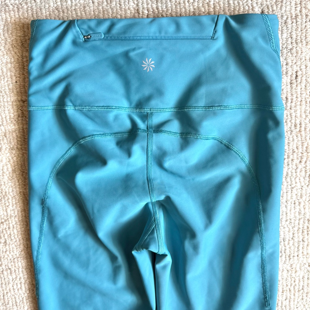 Athleta Turquoise Pacesetter 7/8 Leggings View 6